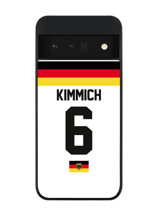 Stylizedd Rugged Black edge case for Google Pixel 6 Pro 5G Slim fit Soft Case Flexible Rubber Edges Anti Drop TPU Gel Thin Cover - Football Team - Germany Player Name - Kimmich - Image 1