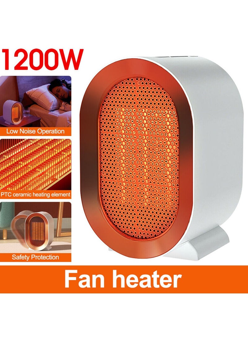 DubaiGallery 1200W Ceramic Heater, Portable Electric Heater Fan Heaters for Home, Low Energy Fan Heater with 2 Heat Setting, Silent & Overheat Protection Electric Room Heater Bedroom Living Room Office - Image 2