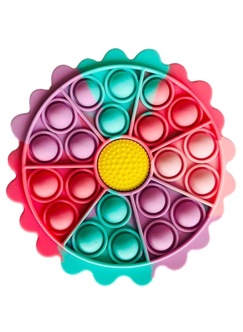 Prime by javaudan Pop It Wallet Round Shape Cute Kawaii Fidget Sensory Educational Relieve Anti Stress Adult Kid Holiday Silicone Toy Gift Crossbody Toy Bag For Kids - Image 1