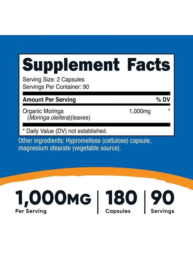 Nutricost, Moringa, 180 Capsules (500 mg per Capsule) - Image 5