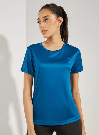 Styli Active Logo Detail Short Sleeves Basic Top