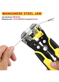 Generic Hetkrishi Wire Stripper 2410 AW 343 Gauge 026 mm Automatic Wire Stripping Tool 8 Inch SelfAdjusting Wire Stripper 3 in 1 Wire Stripping Pliers for Wire Stripping Cutting Crimping Multicolor  - Image 3