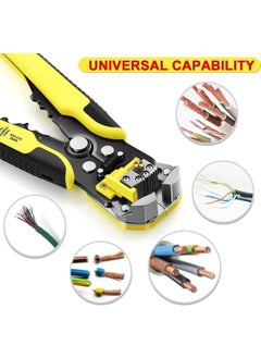 Generic Hetkrishi Wire Stripper 2410 AW 343 Gauge 026 mm Automatic Wire Stripping Tool 8 Inch SelfAdjusting Wire Stripper 3 in 1 Wire Stripping Pliers for Wire Stripping Cutting Crimping Multicolor  - Image 2
