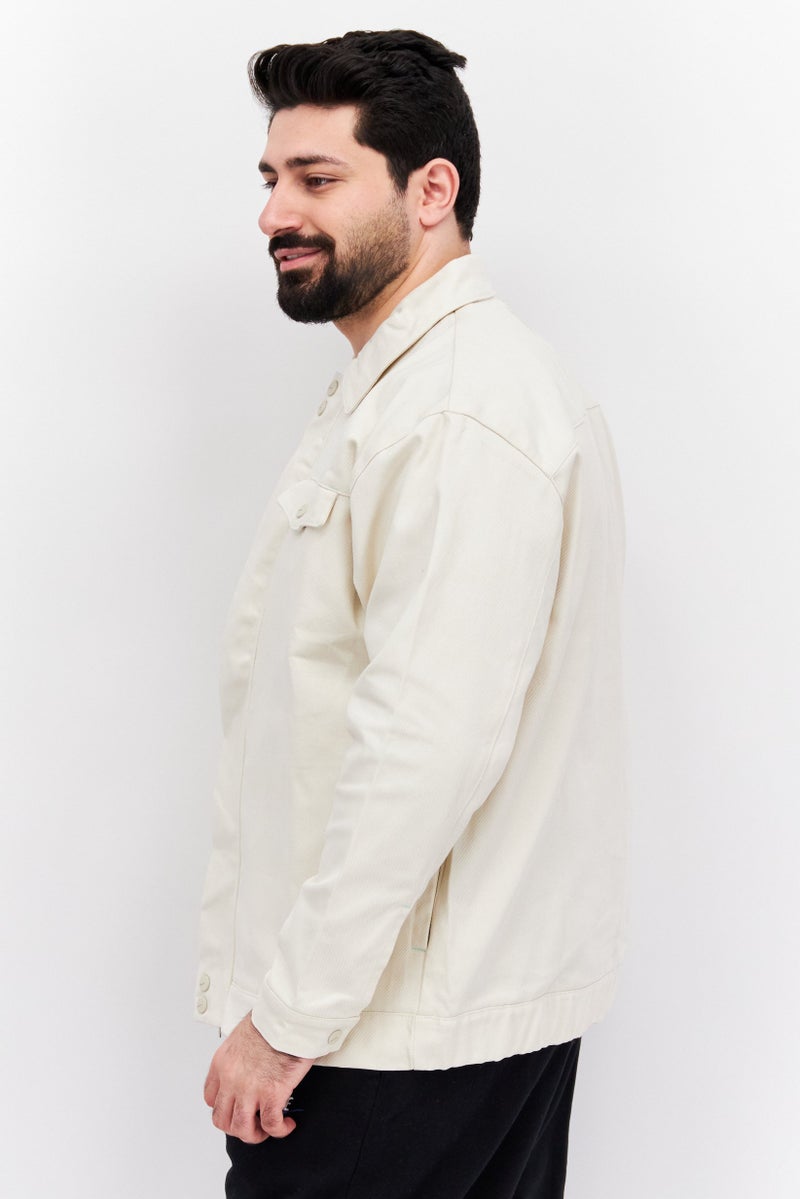 adidas Originals Men Sportswear Fit Outdoor Denim Jacket, Cream  - Image 4