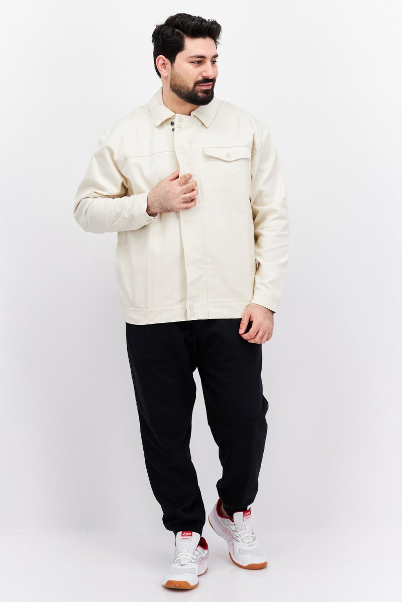 adidas Originals Men Sportswear Fit Outdoor Denim Jacket, Cream  - Image 3