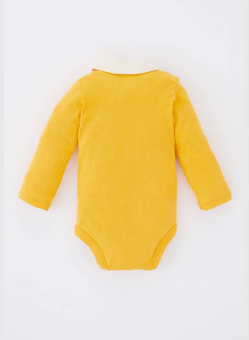 DeFacto BabyBoy Polo Neck Knitted Long Sleeve Snap Body