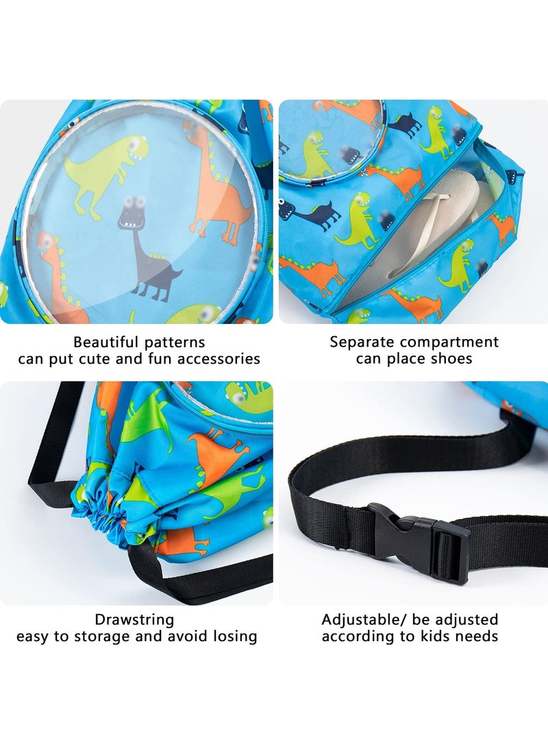 Excefore Drawstring Backpack with Shoe Bag, Durable Swimming String Sack with Handle for Sports Gym Yoga Beach Travel - Image 4