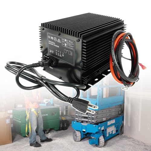 Dilomber HB600-24B Scissor Lifts Charger 25 Amp 24 Volt Compatible with Genie Skyjack JLG Slab Scissor Lifts Battery Charger #Replac 105739, 161827, 105739GT, 128537, 96211, 0400236 - Image 1