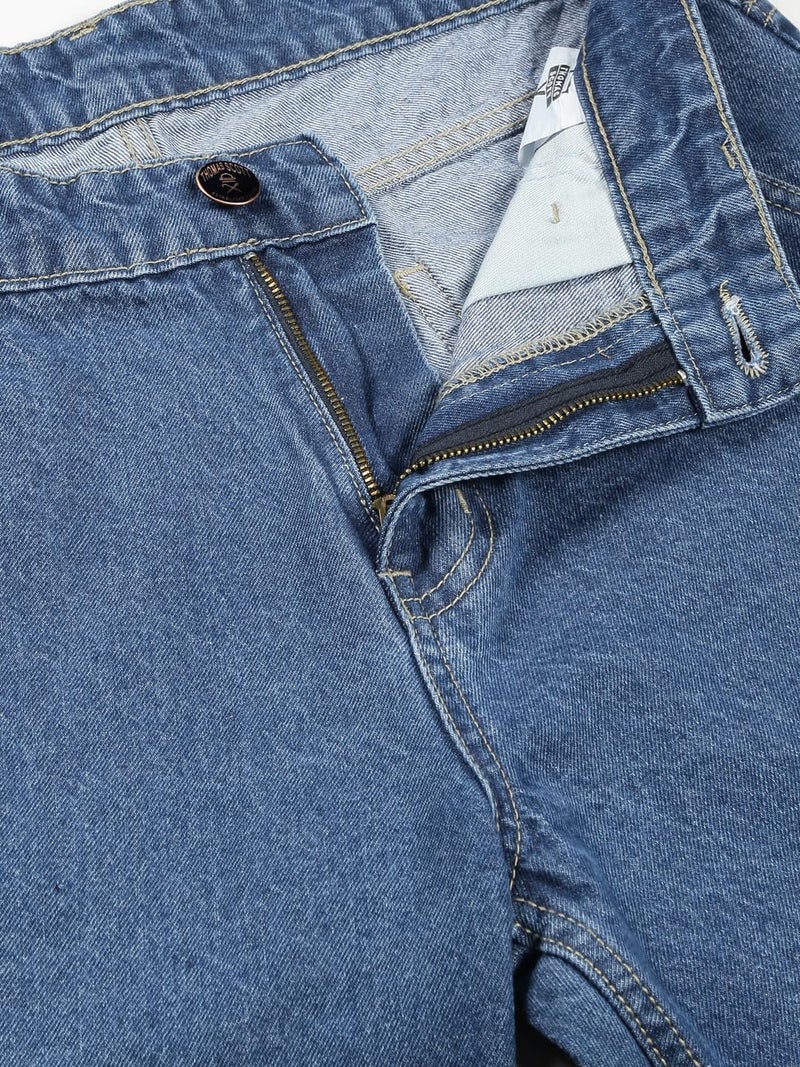 Thomas Scott Men's Relaxed Fit Cargo Jeans (TSJ085-MidBlue, 28) - Image 5