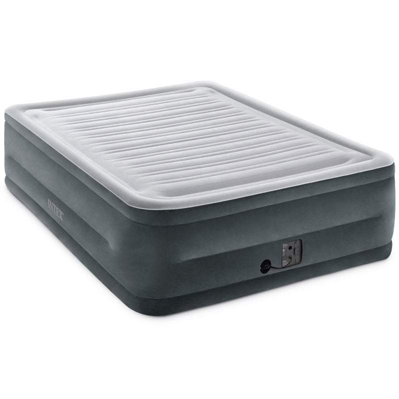 Intex Comfort Plush Elevated Dura-Beam Airbed with Internal Electric Pump, Bed Height 22", Queen - Image 1