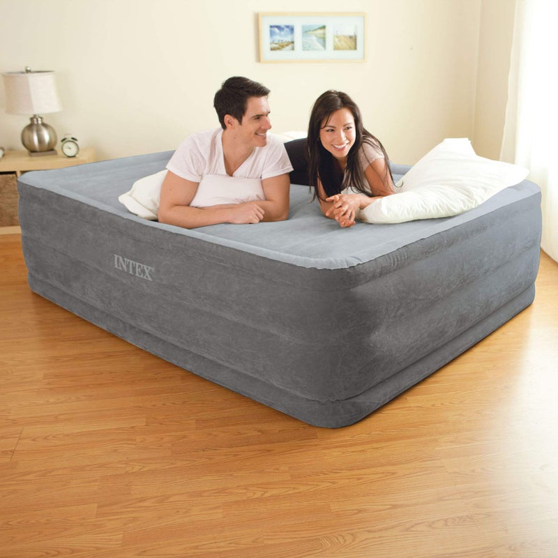 Intex Comfort Plush Elevated Dura-Beam Airbed with Internal Electric Pump, Bed Height 22", Queen - Image 4