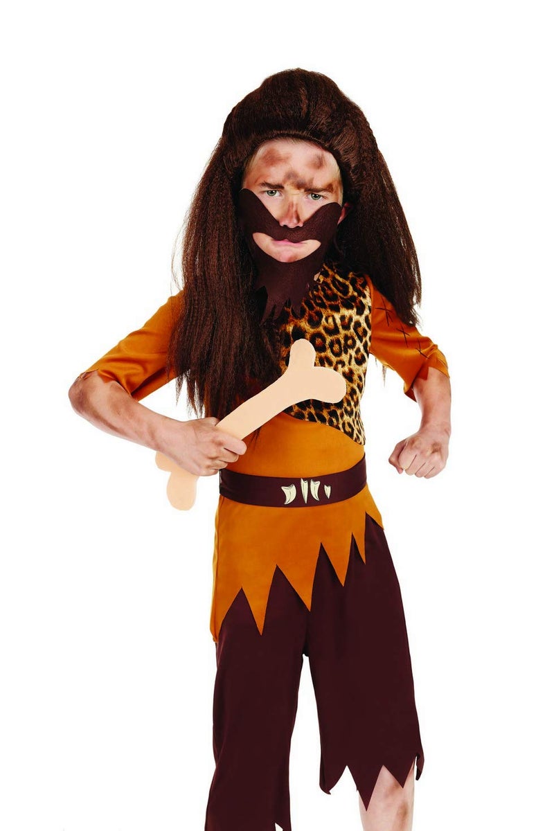 Fun Shack Stone Age Costume Boys Brown Caveman Kids Historical Halloween Costumes for Boys Large - Image 4