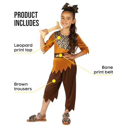 Fun Shack Stone Age Costume Boys Brown Caveman Kids Historical Halloween Costumes for Boys Large - Image 2