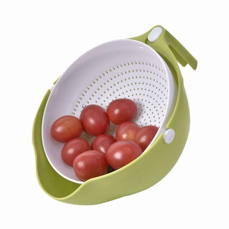 XIBO Double Drain Basket Bowl for Washing Kitchen Strainer Noodle Vegetable Fruit Storage Sink Drainer Bowl - Image 1