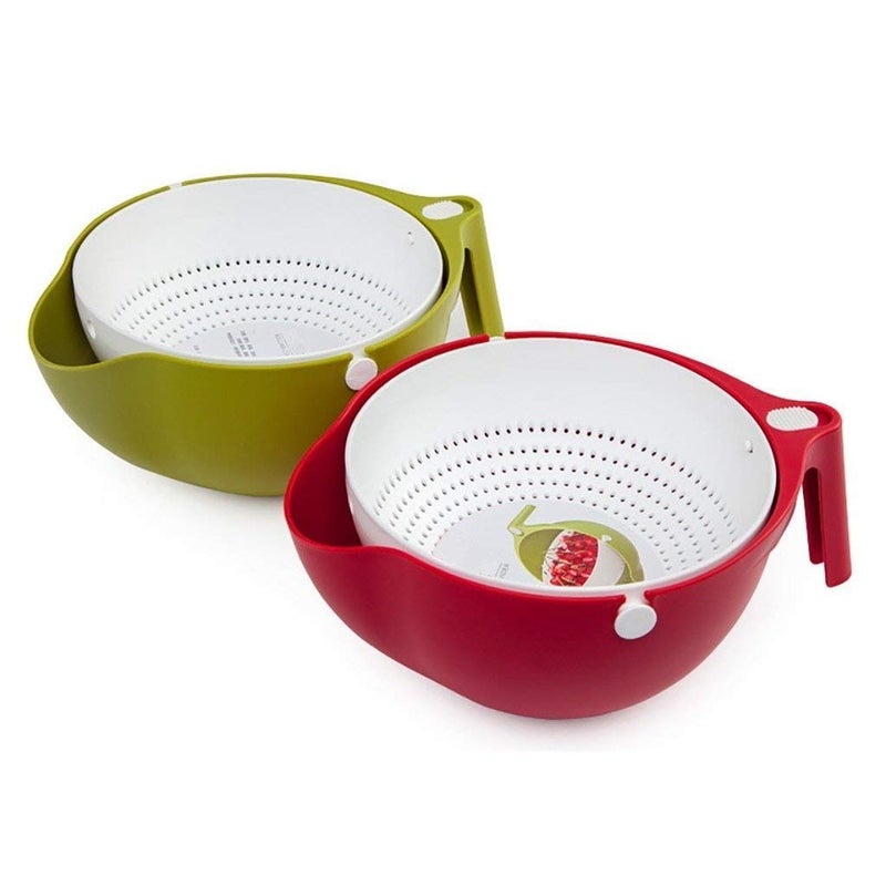XIBO Double Drain Basket Bowl for Washing Kitchen Strainer Noodle Vegetable Fruit Storage Sink Drainer Bowl - Image 3