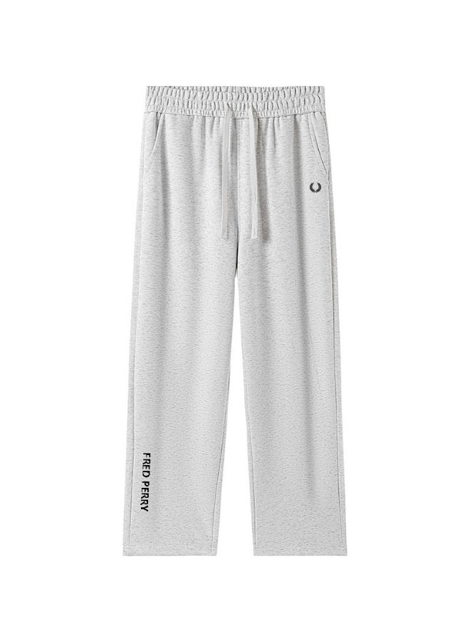 Fred Perry wheat ear stereo LOGO straight wide-leg pants for men and women with loose casual drape sweatpants. - Image 2