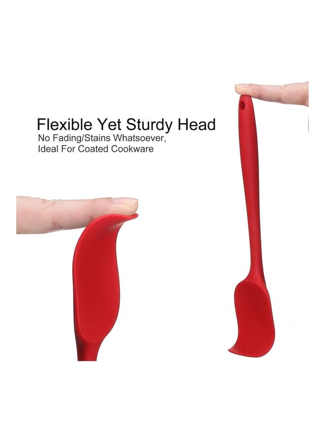 NIBEMINENT 3-Piece Silicone Spatula Set Red One Size - Image 2