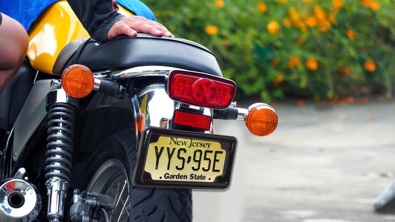 Autogem Universal 12V LED Lighting Motorcycle License Plate Frame Cover - Black with 4 Functions - Image 5