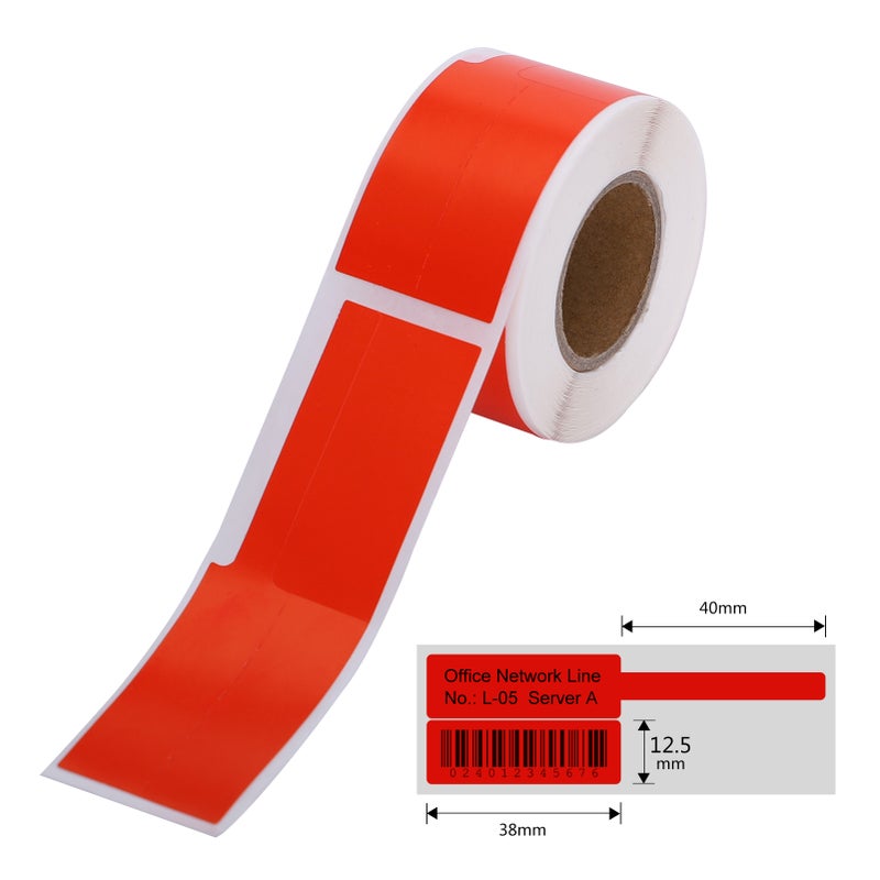 Cable Label Self-Adhesive Thermal Printing Sticker Paper Waterproof Oil-Proof Tear Label Tape for Cables Wires Jewelry for DP23 Series Thermal Printer Label Maker Machine, 1 Roll - Image 1