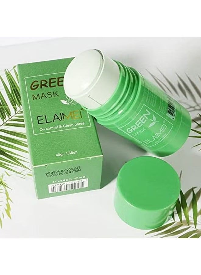 ORiTi Green Tea Cleansing Mask 2pack, Oil Control Mask Removes Excess Oil & Locks Skin Moisture, Green Tea Purifying Clay Mask For Face Deep Clean Pore, Improves Skin (Green Tea Mask) - Image 5