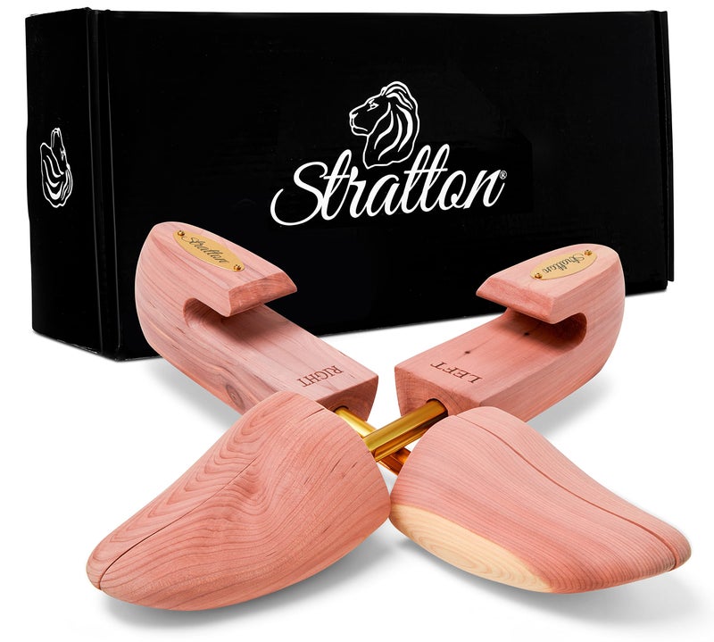 Stratton MEN’S ADJUSTABLE SPLIT TOE CEDAR SHOE TREE - GROWN IN USA (Medium / 8.5-9.5 US, 1-pack)… - Image 1