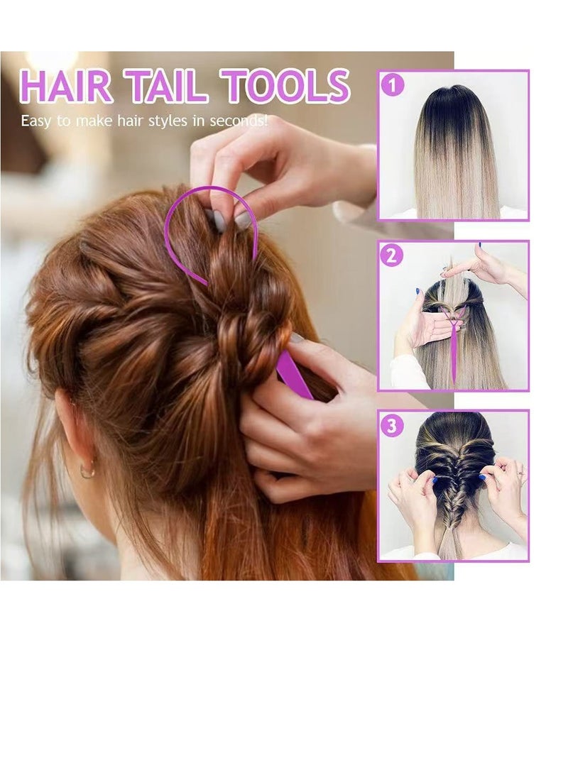 Laseta أربطة شعر مرنة 24 لون، 2000 قطعة أربطة شعر مطاطية صغيرة مع صندوق تنظيم، أربطة شعر ناعمة للبنات الصغيرات، مجموعة أربطة مطاطية ملونة مع أدوات ذيل الشعر، مشط ذيل الجرذ للأطفال - Image 3