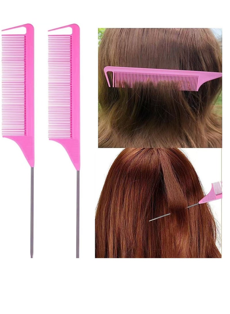 Laseta أربطة شعر مرنة 24 لون، 2000 قطعة أربطة شعر مطاطية صغيرة مع صندوق تنظيم، أربطة شعر ناعمة للبنات الصغيرات، مجموعة أربطة مطاطية ملونة مع أدوات ذيل الشعر، مشط ذيل الجرذ للأطفال - Image 5