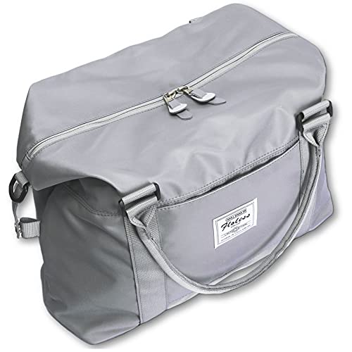 BJLFS Womens travel bags, weekender carry on for women, sports Gym Bag, workout duffel bag, overnight shoulder Bag fit 15.6 inch Laptop (Large, Grey) - Image 1