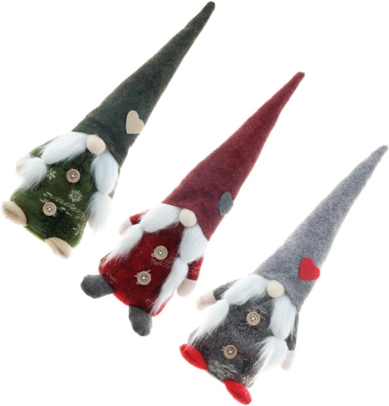 GALPADA 3pcs Standing Faceless Doll Ornaments Christmas Decor Cloth Dolls with Lovely Appearance for Family Friends Decoration and Holiday - Image 1