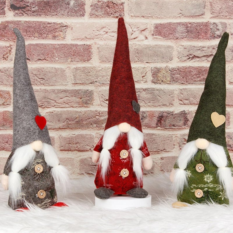 GALPADA 3pcs Standing Faceless Doll Ornaments Christmas Decor Cloth Dolls with Lovely Appearance for Family Friends Decoration and Holiday - Image 4