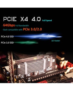 Generic M.2 PCIe NVMe 4.0/3.0 Adapter with 0.12" Thick M.2 Heatsink for M.2 PCI SSD (NVMe and AHCI), PCIE 3.0X 4 Full Speed, Desktop Mount (PA09-HS)  - Image 2