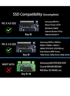 Generic M.2 PCIe NVMe 4.0/3.0 Adapter with 0.12" Thick M.2 Heatsink for M.2 PCI SSD (NVMe and AHCI), PCIE 3.0X 4 Full Speed, Desktop Mount (PA09-HS)  - Image 3