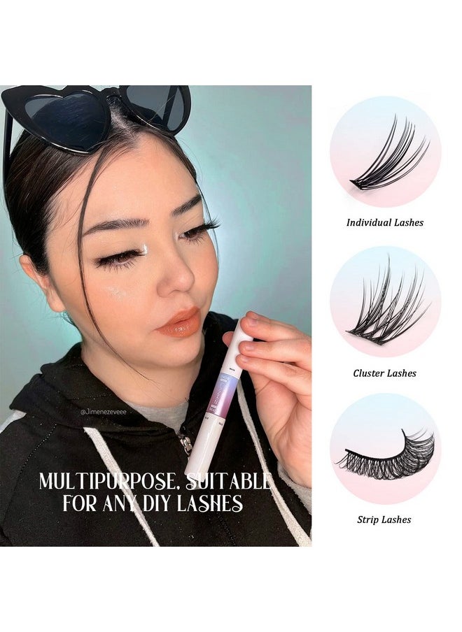 Lash Bond And Seal Eye Lash Glue Cluster Lash Glue Individual Lash Glue For Diy Lash Extension Individual Lash Clusters False Strip Lashes Super Hold 48 Hours Overnight Adhesive