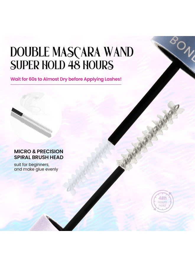 Lash Bond And Seal Eye Lash Glue Cluster Lash Glue Individual Lash Glue For Diy Lash Extension Individual Lash Clusters False Strip Lashes Super Hold 48 Hours Overnight Adhesive