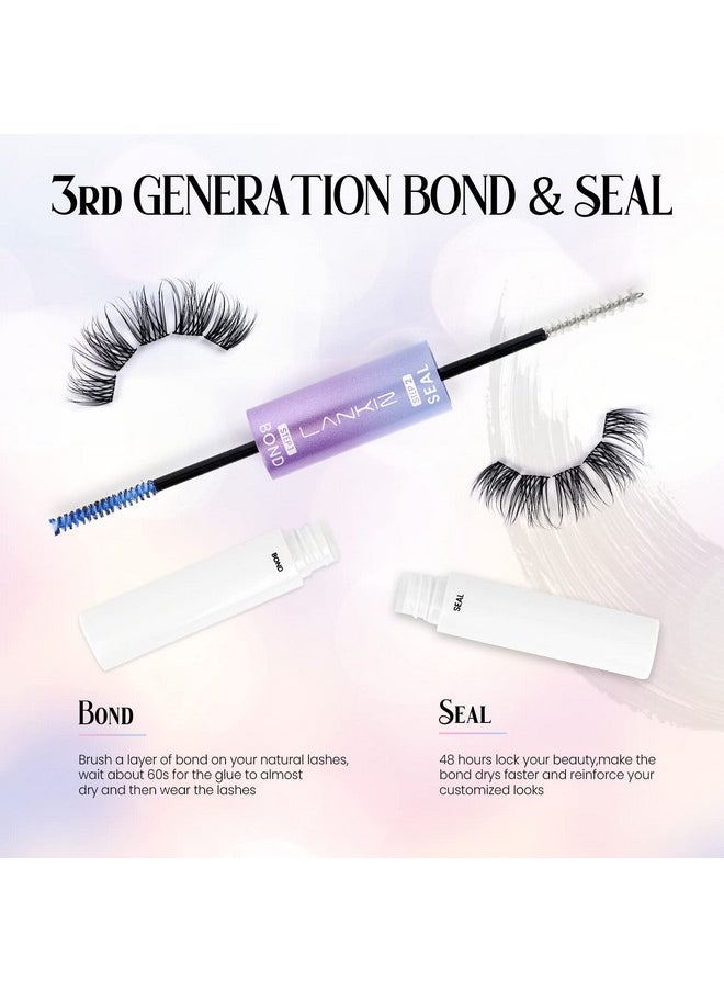 Lash Bond And Seal Eye Lash Glue Cluster Lash Glue Individual Lash Glue For Diy Lash Extension Individual Lash Clusters False Strip Lashes Super Hold 48 Hours Overnight Adhesive