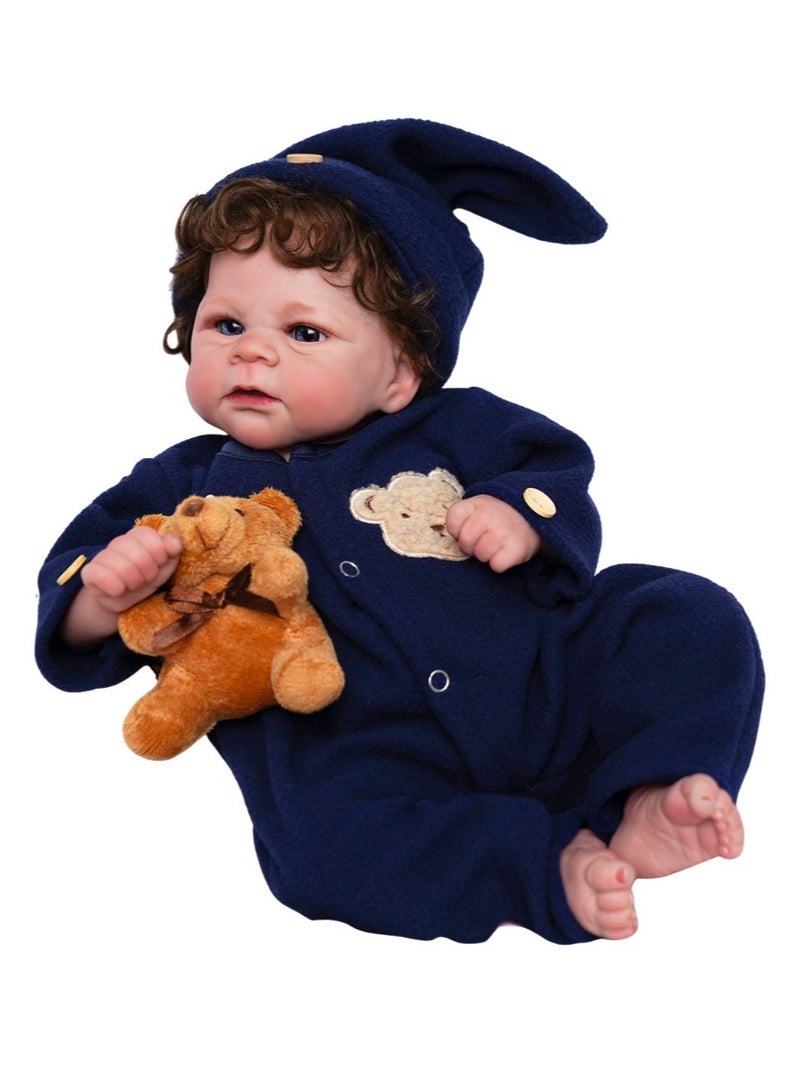 Arabest دمية طفل مولود من جديد دمى محاكاة رعاية الأطفال، دمية ولادة لطيفة محاكاة طفل 45 سم جسم قماش ناعم رفيق للأطفال ألعاب النوم - Image 1