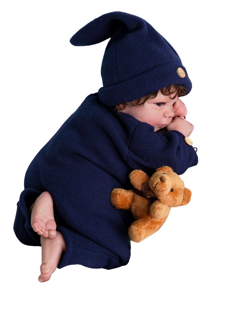 Arabest دمية طفل مولود من جديد دمى محاكاة رعاية الأطفال، دمية ولادة لطيفة محاكاة طفل 45 سم جسم قماش ناعم رفيق للأطفال ألعاب النوم - Image 2