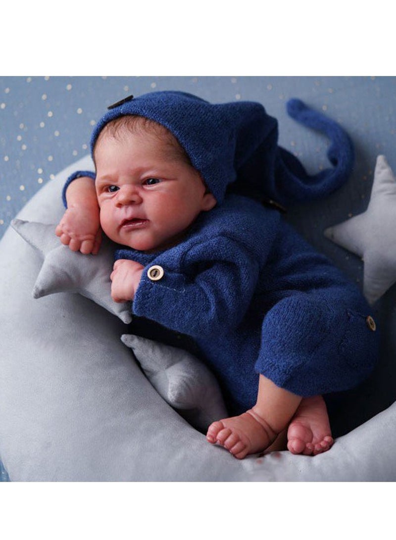 Arabest دمية طفل مولود من جديد دمى محاكاة رعاية الأطفال، دمية ولادة لطيفة محاكاة طفل 45 سم جسم قماش ناعم رفيق للأطفال ألعاب النوم - Image 3