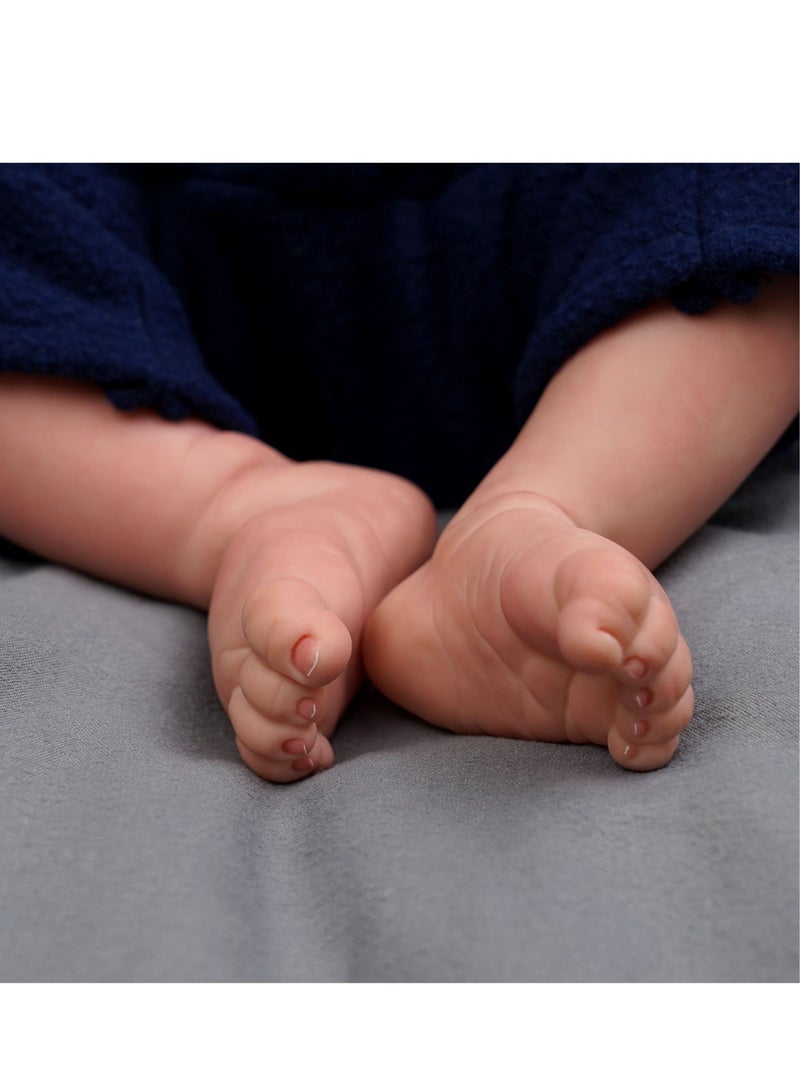 Arabest دمية طفل مولود من جديد دمى محاكاة رعاية الأطفال، دمية ولادة لطيفة محاكاة طفل 45 سم جسم قماش ناعم رفيق للأطفال ألعاب النوم - Image 4