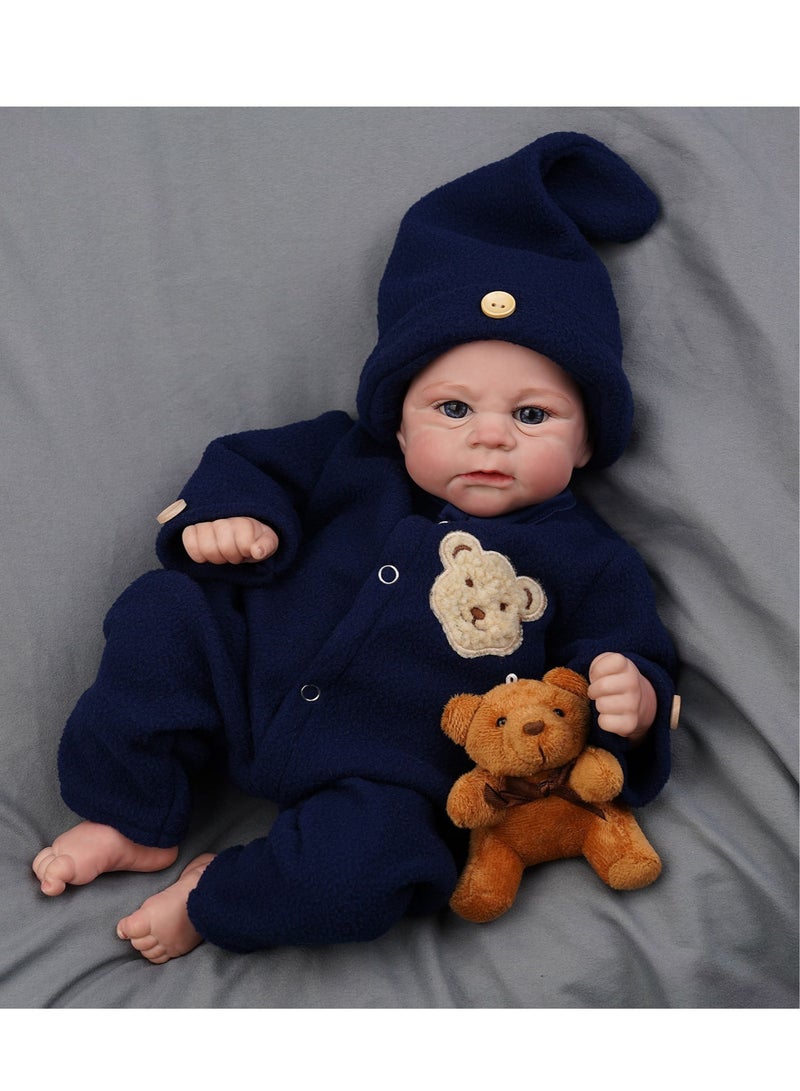 Arabest دمية طفل مولود من جديد دمى محاكاة رعاية الأطفال، دمية ولادة لطيفة محاكاة طفل 45 سم جسم قماش ناعم رفيق للأطفال ألعاب النوم - Image 5