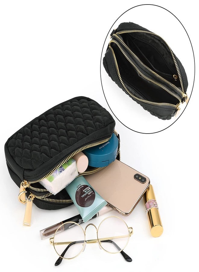 UTO Fanny Pack for Women 5 Ways Convertible Chest Bag Waterproof Fashion Lightweight Travel Waist Pack Purse Black - Image 4