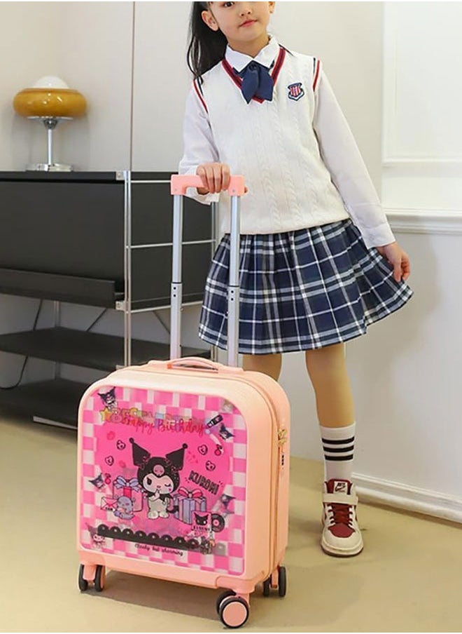 GoldenLike Kids' Luggage,20" Children Travel Suitcase with 3D Transform Pattern Sticker,Kids Carry On Luggage Cute Toddler Suitcase Travel Luggage,Hardside Rolling Suitcase Child Trolley Case for Toddlers Boys Girls  - Image 2