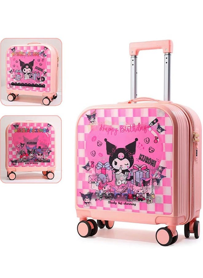 GoldenLike Kids' Luggage,20" Children Travel Suitcase with 3D Transform Pattern Sticker,Kids Carry On Luggage Cute Toddler Suitcase Travel Luggage,Hardside Rolling Suitcase Child Trolley Case for Toddlers Boys Girls  - Image 4