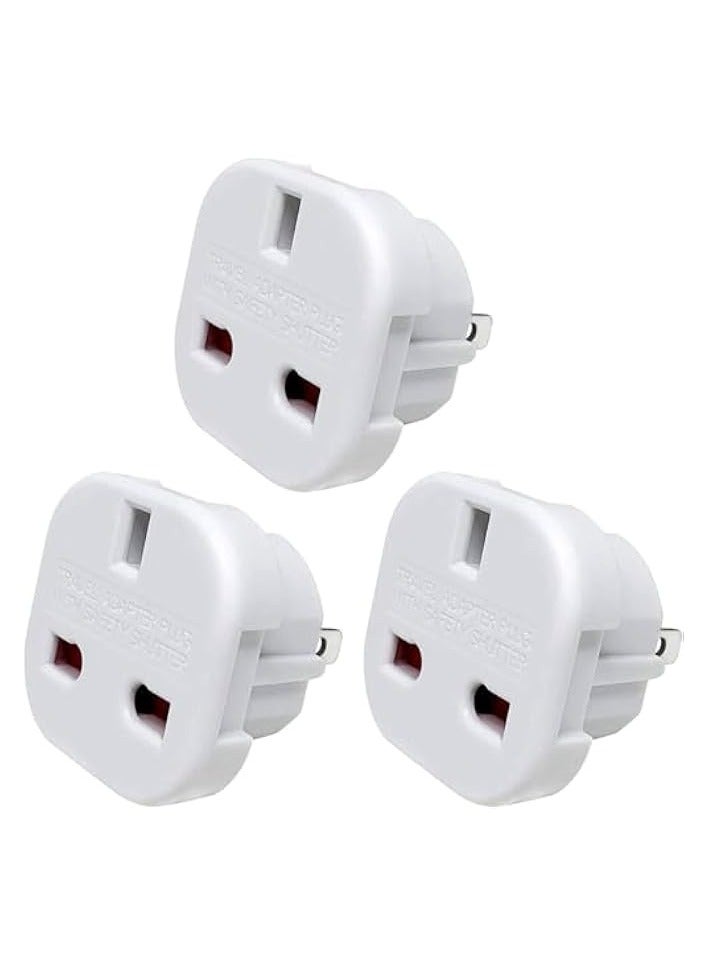 erorex 3‑Pack UK to US Travel Plug Adapter | Universal Type G to A/B Converter - Travel Adapter with Rotatable Pins | UK/EU/UAE to USA, Canada, Japan, Mexico – Flat 2 Pin Converter for Phones, Laptops & More - Image 1