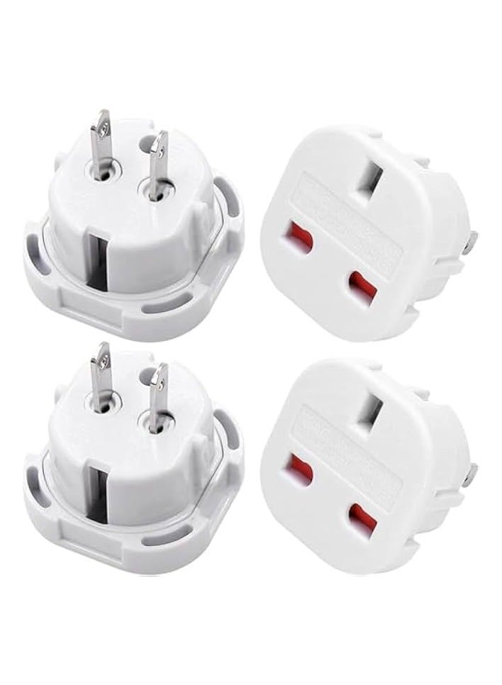 erorex 3‑Pack UK to US Travel Plug Adapter | Universal Type G to A/B Converter - Travel Adapter with Rotatable Pins | UK/EU/UAE to USA, Canada, Japan, Mexico – Flat 2 Pin Converter for Phones, Laptops & More - Image 3