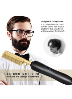 DubaiGallery electric straightening comb with heat hair straightening brush hair straightener  - Image 2