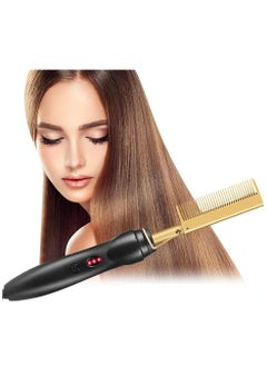 DubaiGallery electric straightening comb with heat hair straightening brush hair straightener  - Image 4