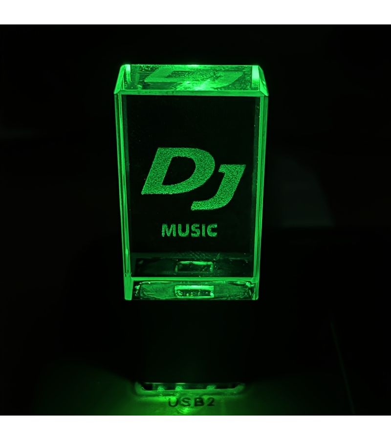 Crystal DJ High Speed USB 2.0 Flash Drive 128GB Red For Night Club Car Music With Aluminum Packing Box - Image 3