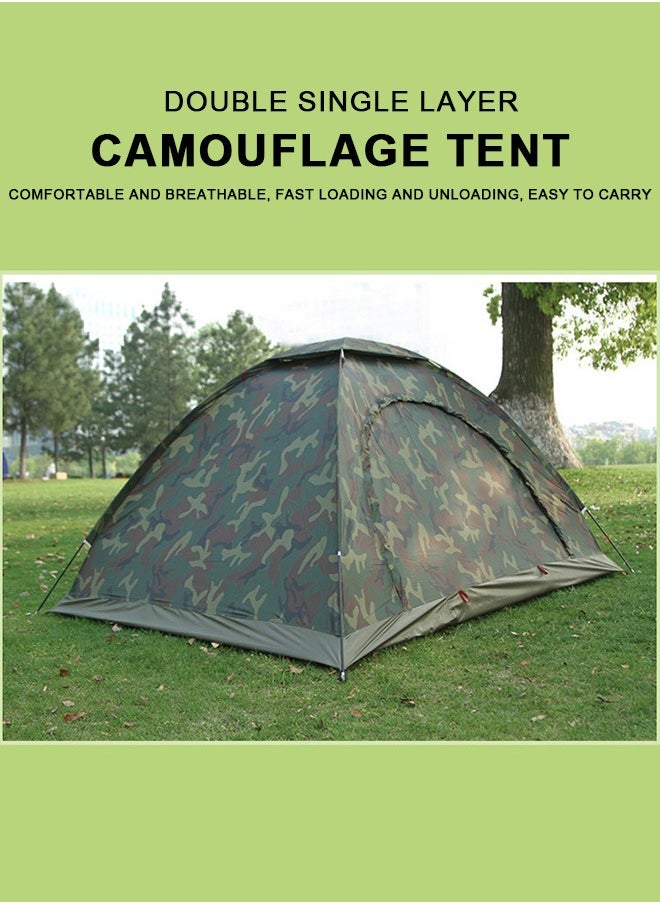 BLOOMING TIME Outdoor camouflage 2-person tent, sunscreen, waterproof, sunshade, essential for camping, large space  - Image 1