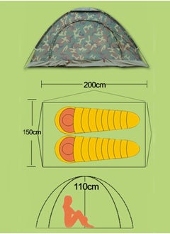 BLOOMING TIME Outdoor camouflage 2-person tent, sunscreen, waterproof, sunshade, essential for camping, large space  - Image 3